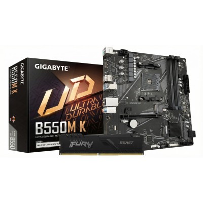 Πακέτο AM4 Μνήμης και μητρικής | GIGABYTE B550M K | KINGSTON 16GB 3200 FURY Beast Black
