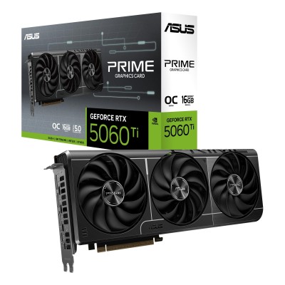 ASUS Prime -RTX5060TI-O16G / GDDR7 128 bit / PCIE 5.0 16x / Triple slot Fansink