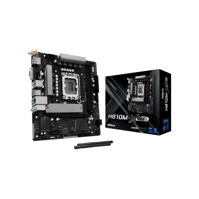 ASROCK  H810M-X WIFI, INTEL LGA1851, INTEL H810, DDR5, Micro ATX