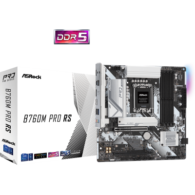 ASROCK  B760M PRO RS, INTEL LGA1700, INTEL B760, DDR5, Micro ATX