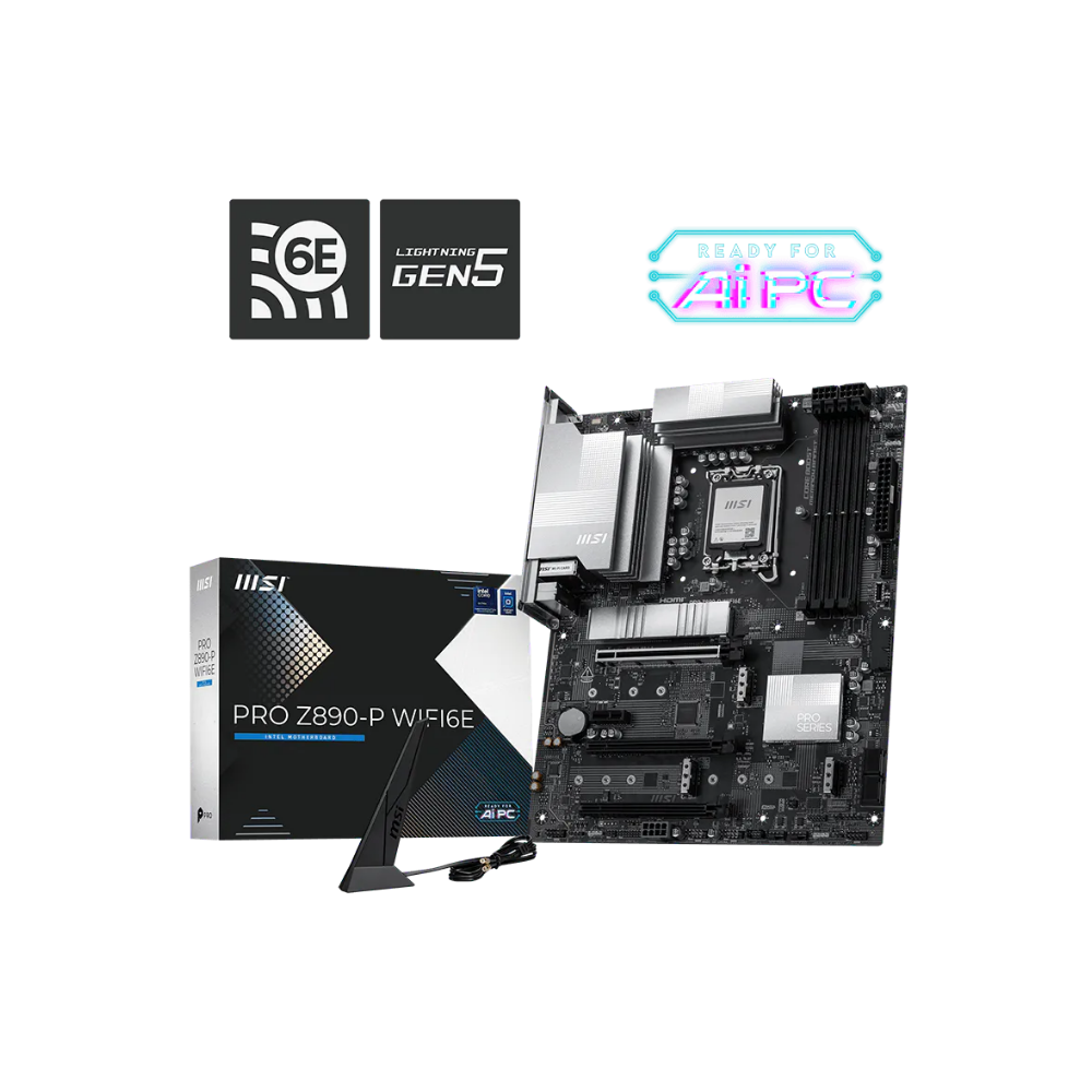 MSI  PRO Z890-P WIFI6E, INTEL LGA1851, INTEL Z890, DDR5, 5G LAN, ATX