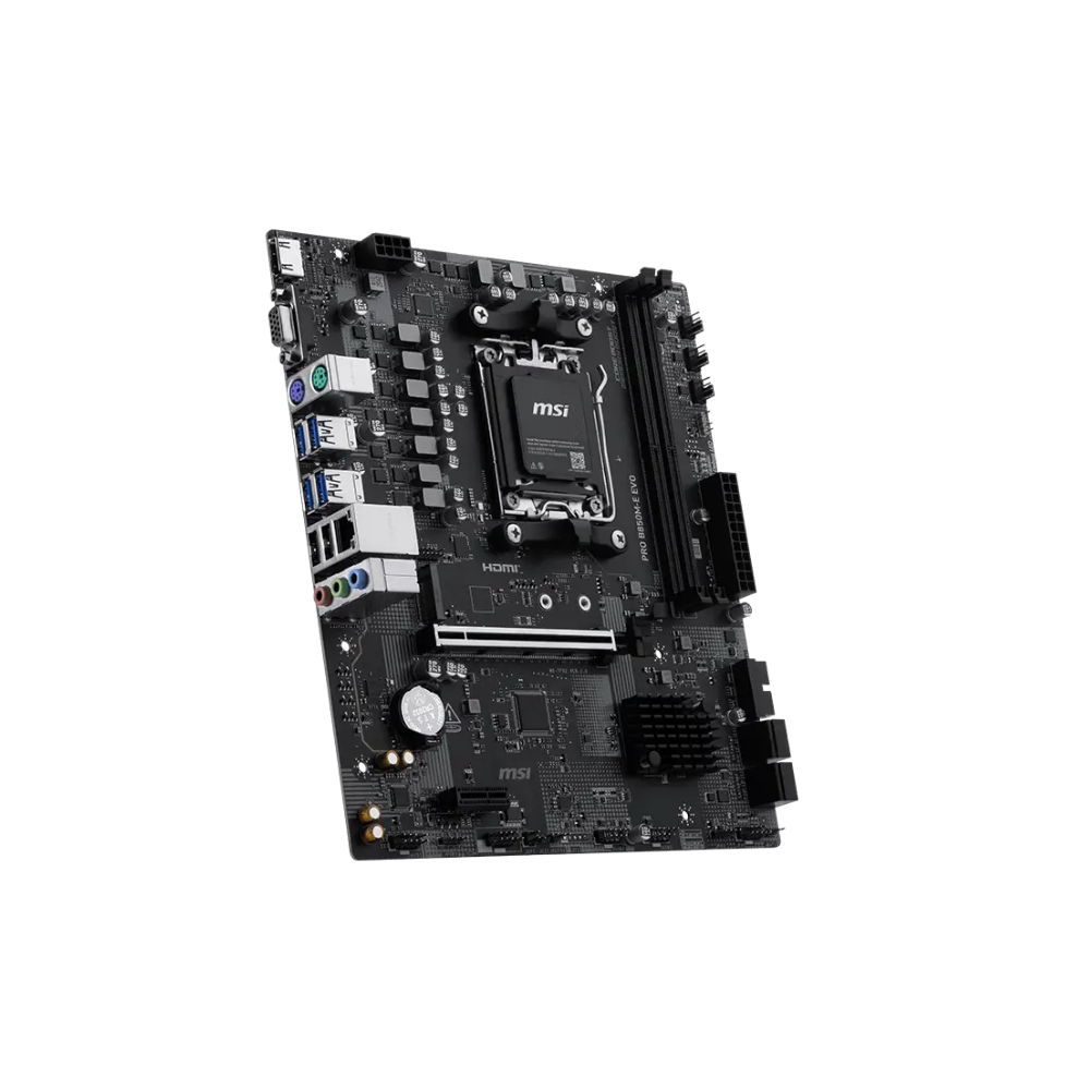 MSI B850M-E EVO, AM5 B850, 2 DIMM SOCKETS DDR5, HDMI/ VGA, PCI-E GEN 5.0, 2.5G LAN, MICRO-ATX