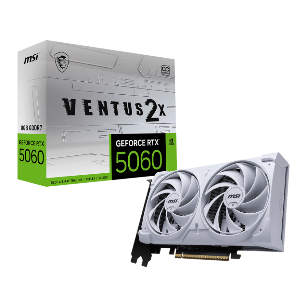 MSI RTX 5060 8GB Ventus 2X OC White | GPU για Pro Gaming