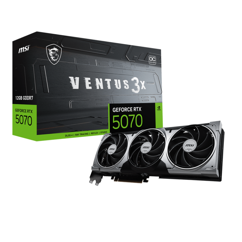 MSI NVIDIA RTX 5070 12GB VENTUS 3X OC | Gaming | Ισχυρή