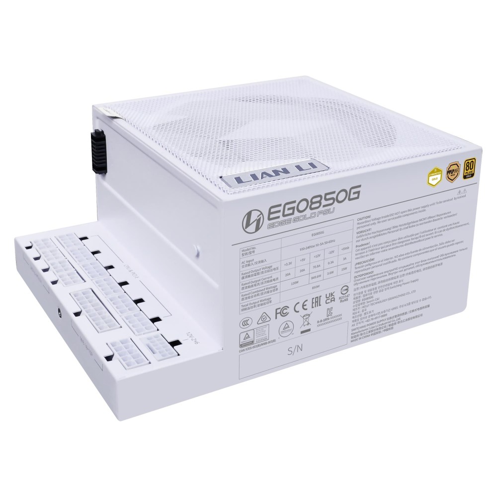 Lian Li EG0850G 850W White | Τροφοδοτικό 80+ Gold
