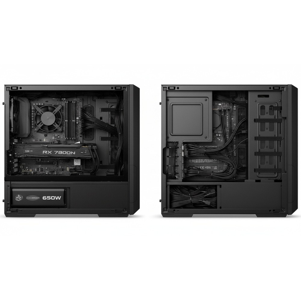 Custom Gaming PC Falcon Gamer ProMaxComputers με Lian Li Lancool 216 και AMD Ryzen 5600X cable management