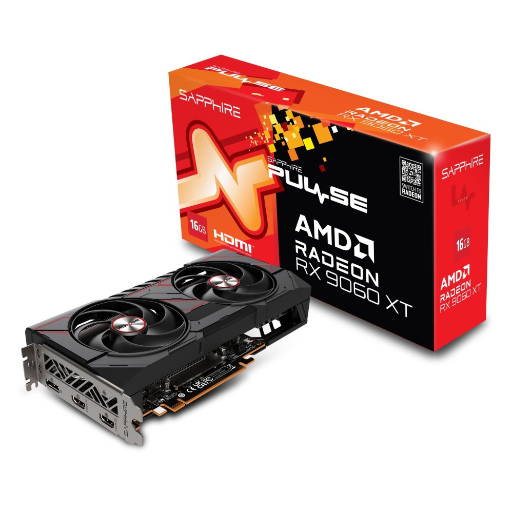 SAPPHIRE PULSE AMD Radeon RX 9060 XT 16GB / GDDR6 / PCIE 5.0 16x